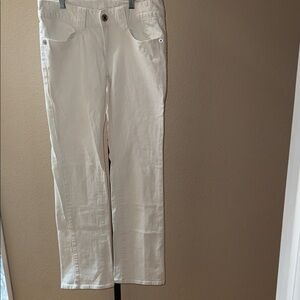 Michael Kors White Casual Boot Cut Jeans Button Flap Back Pockets Women’s Size 6